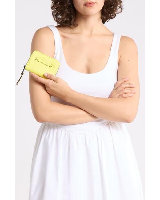 Longchamp Yellow Lc3D Zip Card Case