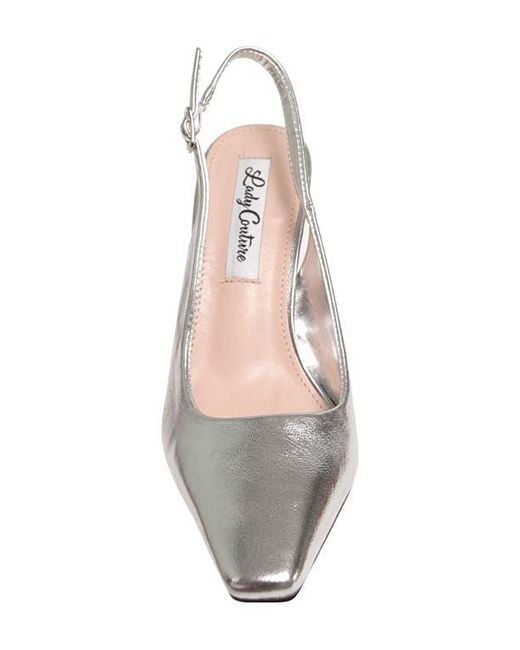 Lady Couture White Mistic Slingback Pump