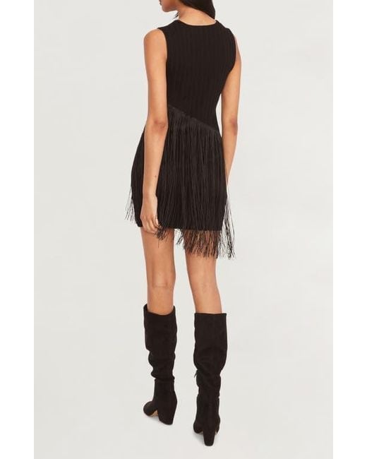 The Good Journey Black Fringe Minidress