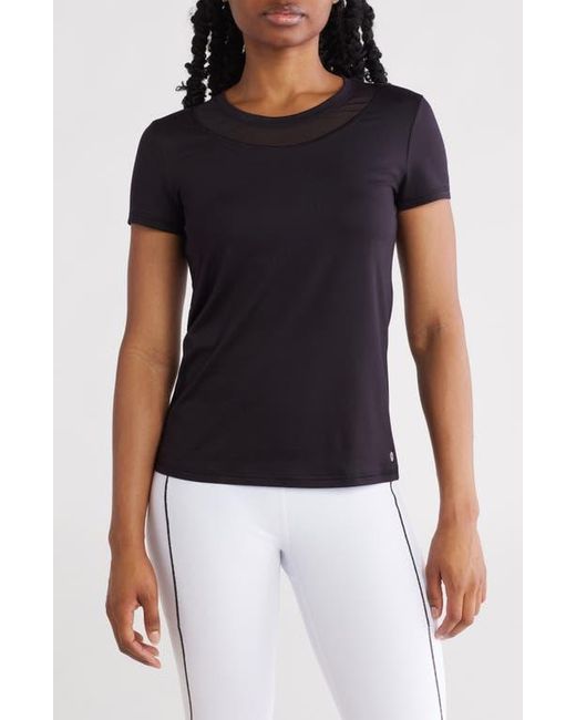 X By Gottex Blue Mech Collar Short Sleeve Tee