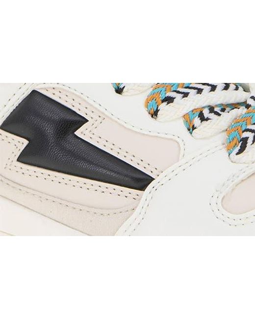 BCBGeneration White Kortni Faux Shearling Sneaker