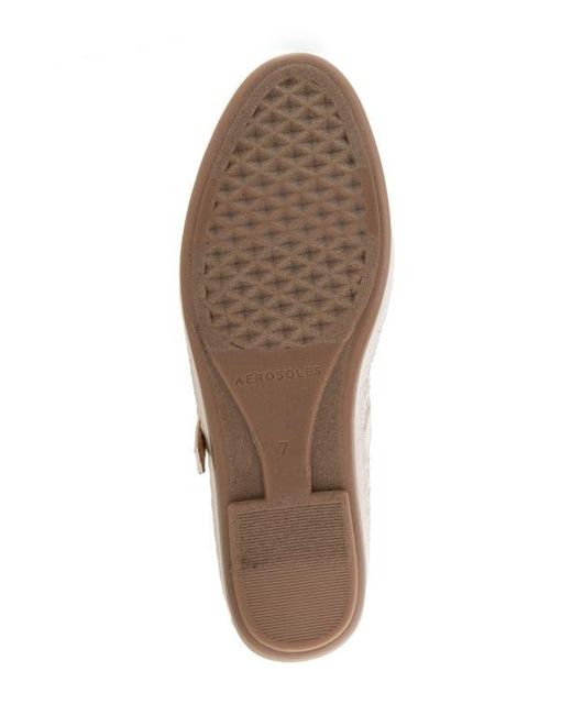 Aerosoles White Baylee Mesh Mary Jane Flat