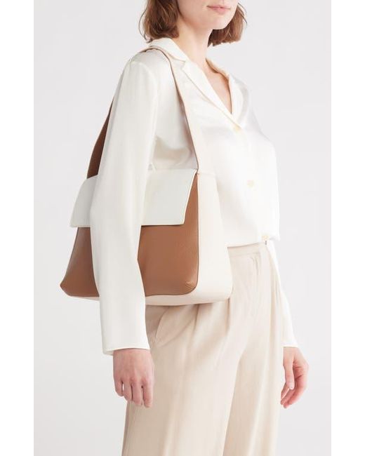 Tahari White Logan Flap Shoulder Bag