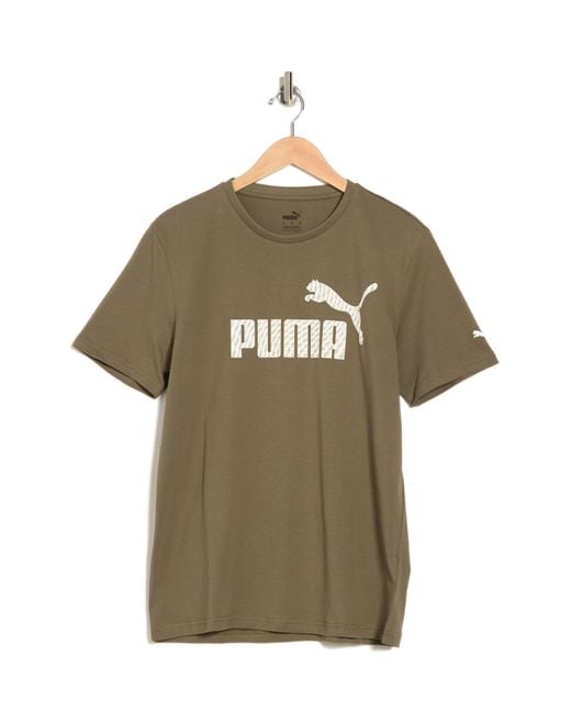 PUMA Warped No. 1 Logo T-shirt In Dark Green Moss At Nordstrom Rack for Men  | Lyst