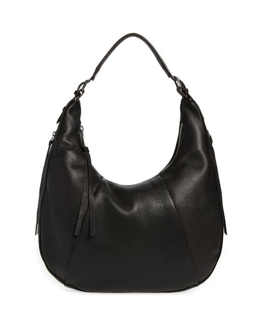 Aimee Kestenberg Black Corfu Pleated Hobo Bag