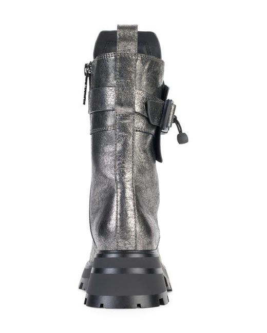 DKNY Gray Sava Combat Boot