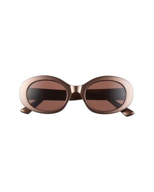 DIFF Brown Delaney 52Mm Oval Sunglasses for men