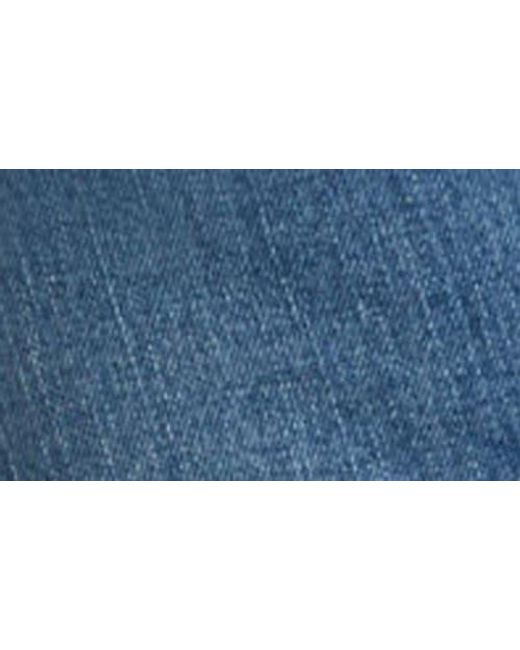 Madewell Blue Raw Hem Kick Out Crop Jeans