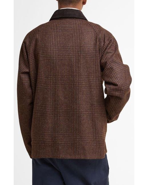 Barbour Brown Tracker Wool Jacket for men
