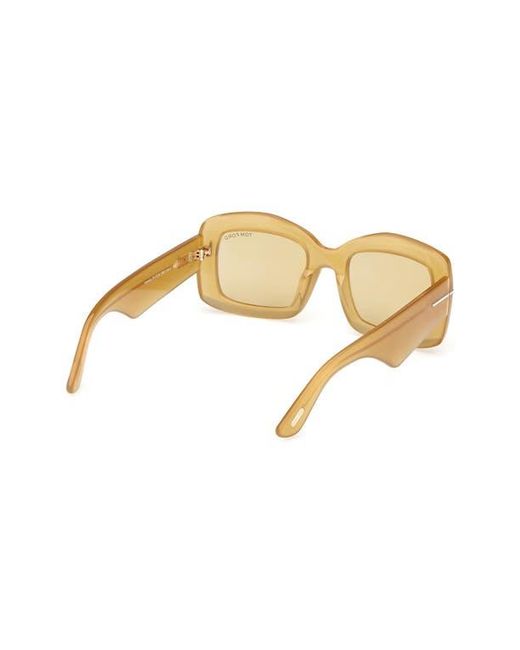 Tom Ford Natural 83Mm Square Sunglasses