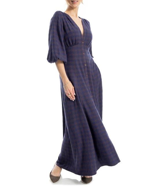 maxi long sleeve silk dress Petal and Pup Women's Ilyana Long Sleeve Maxi Dress