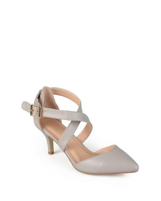 Journee Collection Pink Riva Crossover Pump