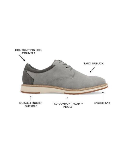 Vance Co. Gray Hodges Plain Toe Derby for men