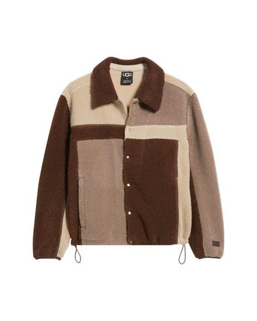 Ugg Brown Lachlan Uggfluff Shirt Jacket for men