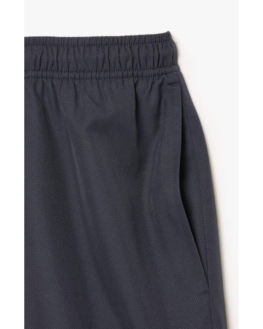 Lacoste Blue 'Sport Diamante' Drawstring Athletic Shorts for men
