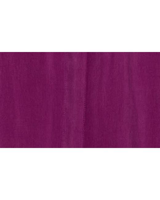 Alice + Olivia Purple Jem Puff Sleeve Shirtdress