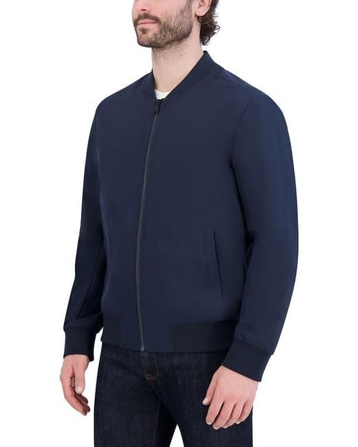 Cole Haan Blue Bomber Jacket for men