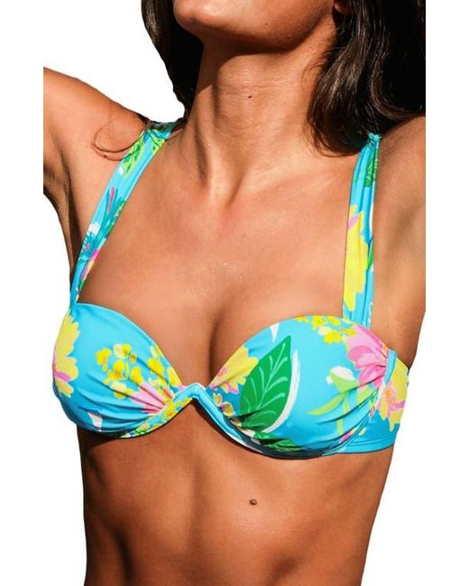 CUPSHE Blue Underwire Bikini Top
