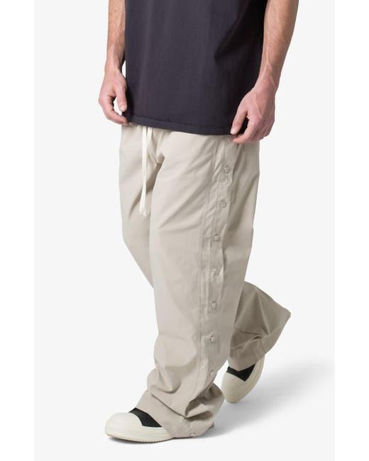 MNML Natural Oversize Side Snap Nylon Pants for men
