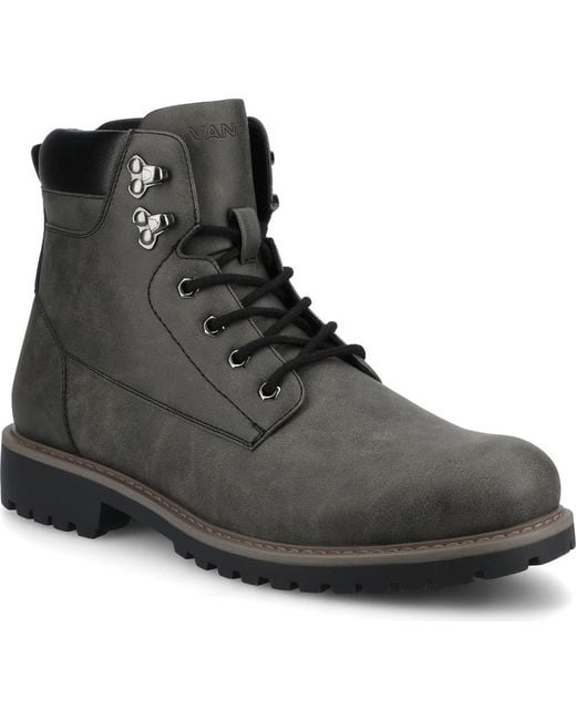 Vance Co. Black Rogue Lace-Up Boot for men