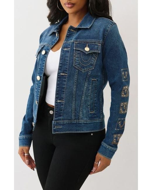 True Religion Blue Jesse Slim Denim Jacket