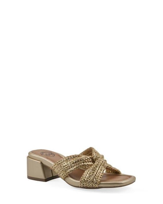 White Mountain Metallic Mills Block Heel Sandal