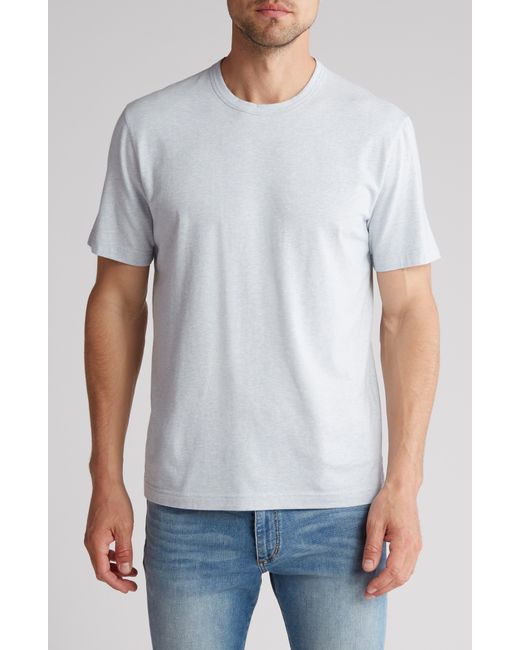 14th & Union White Crewneck Cotton & Modal T-shirt for men