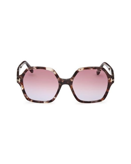 Tom Ford Pink 56Mm Gradient Square Sunglasses