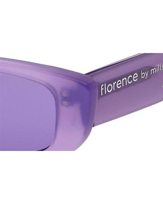 Florence By Mills Purple 53Mm Rectangular Sunglasses