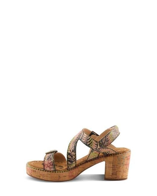 Spring Step Metallic Jess Platform Sandal