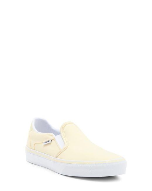 Vans White Asher Deluxe Slip-On Sneaker