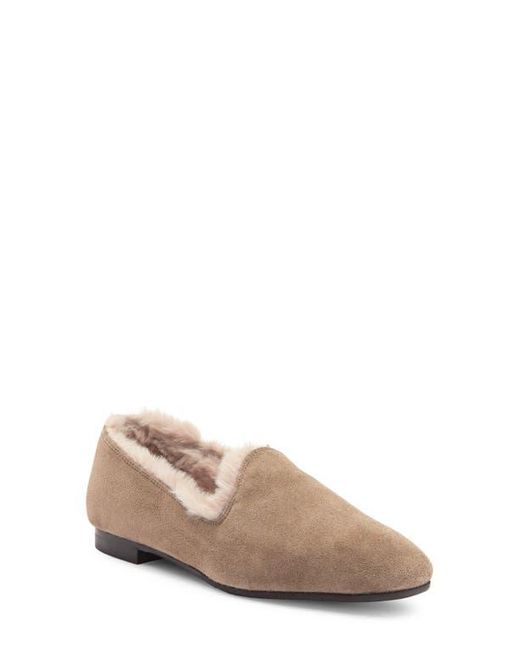 Aquatalia Gray Romie Faux Fur Lined Loafer