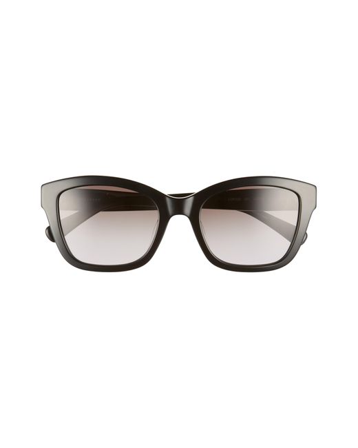 Longchamp Black Heritage 53mm Square Sunglasses
