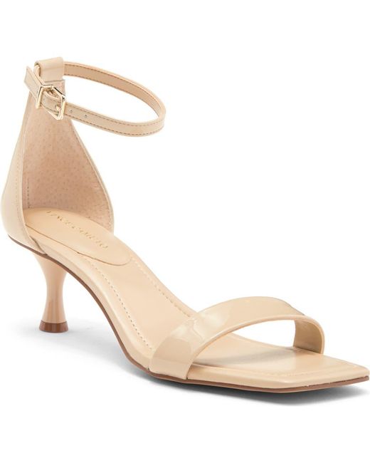 Vince Camuto Metallic Vinkely Square Toe Kitten Heel Sandal