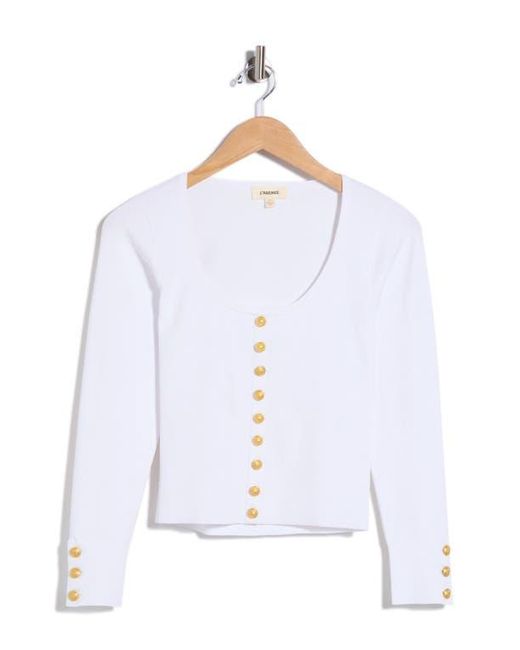 L'Agence White Lanetta Rib Top