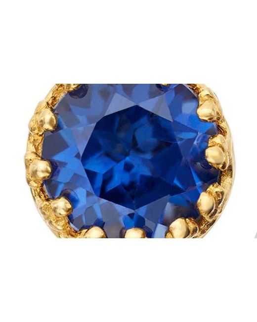 FZN Blue 14K Plate Sterling Stud Earrings