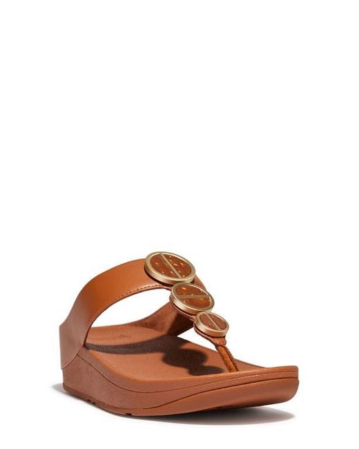 Fitflop Brown Metallic Medallion Flip Flop
