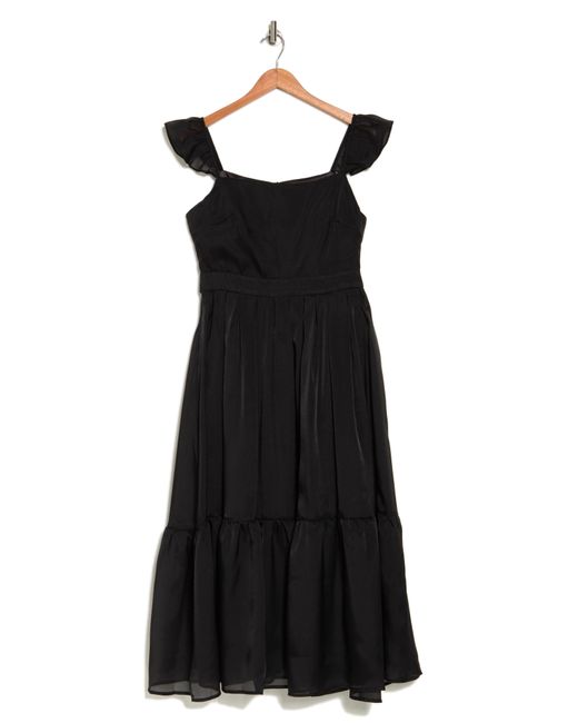 Lulus Black Darling Forever Cap Sleeve Dress