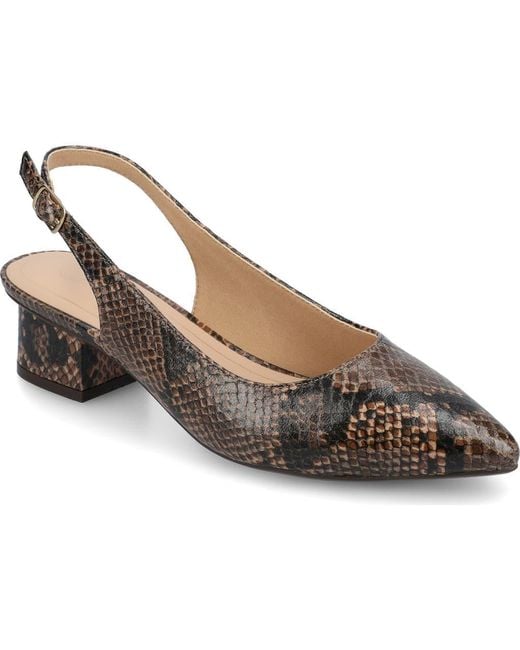 Journee Collection Metallic Sylvia Slingback Pump