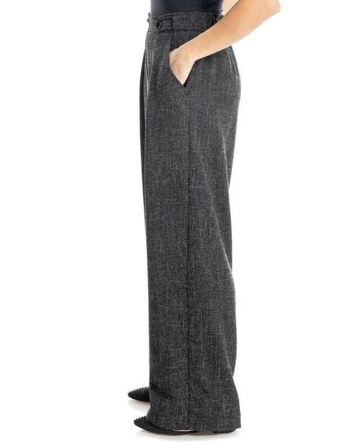 Max Studio Black Soft Pleat Front Trousers
