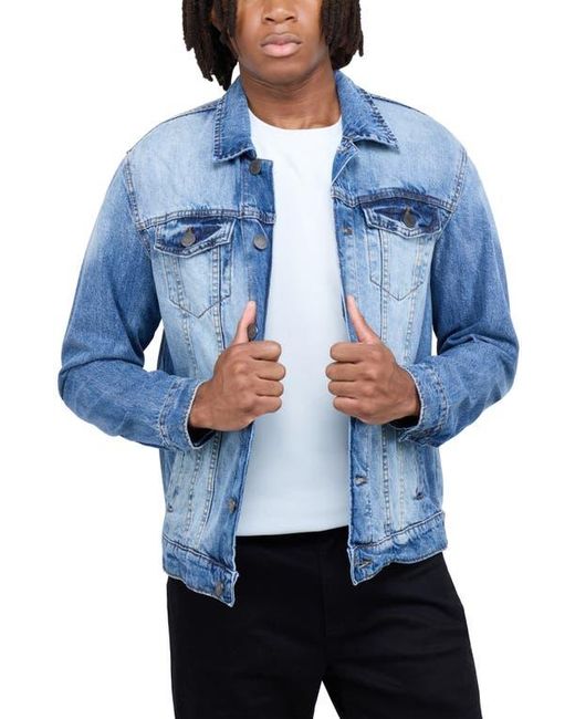 Xray Jeans Blue Slim-Fit Stretch Denim Jacket for men