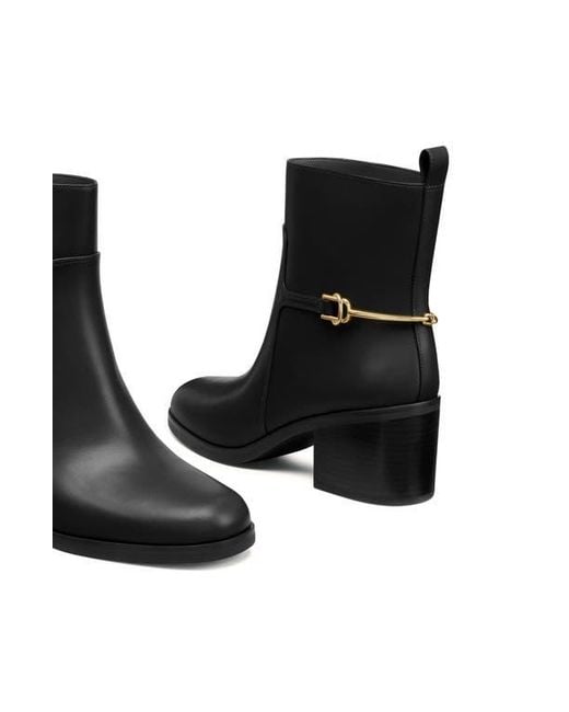 Stuart Weitzman Black Cecily Leather Bootie