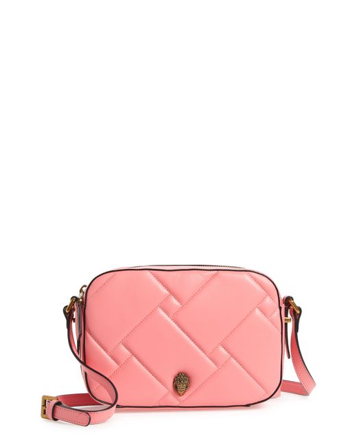 Kurt Geiger Kensington Quilted Leather Crossbody Bag In Pink At ...