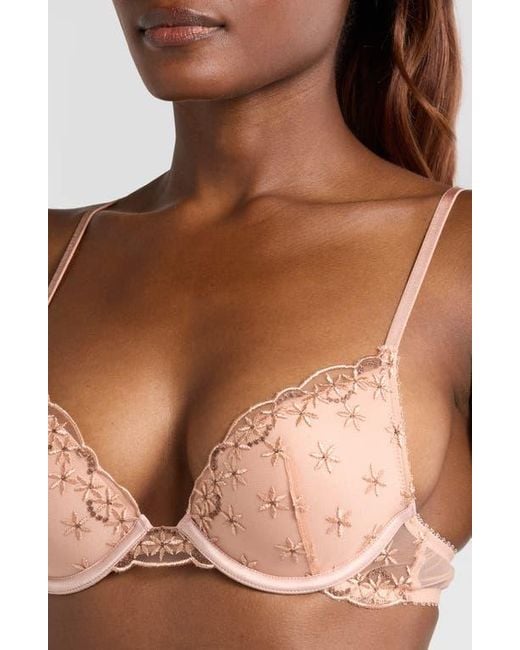 Etam Brown The Plunge Push-Up Bra