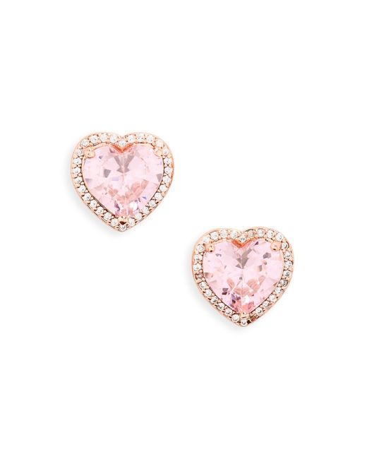 Kate Spade My Love Pink Heart Stud Earrings