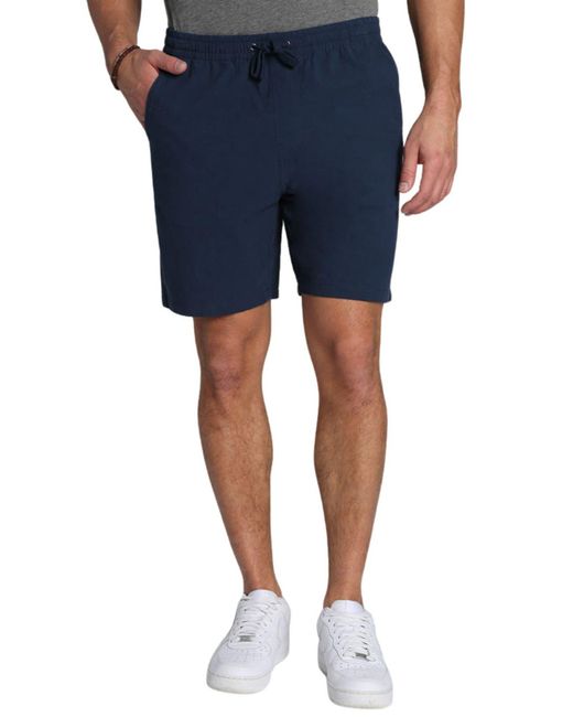 Jachs New York Blue Stretch Twill Pull-on Shorts for men