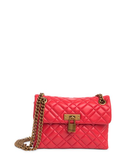 Kurt Geiger Mini Brixton Lock Quilted Leather Shoulder Bag In Red At Nordstrom Rack Lyst