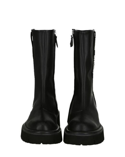Moschino Black Leather Boot