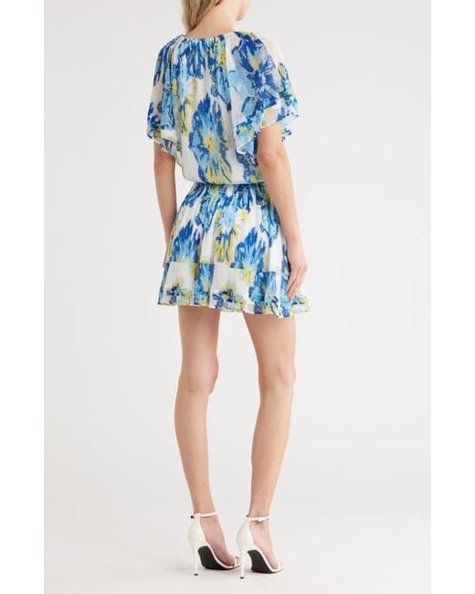 Ramy Brook Blue Pam Off The Shoulder Dress