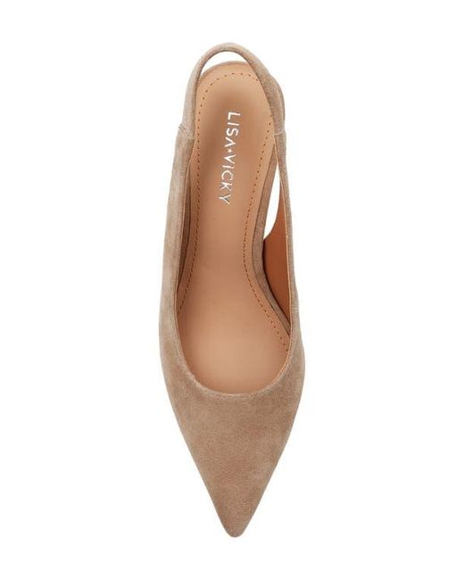 Lisa Vicky Brown Piper Pointed Toe Slingback Pump